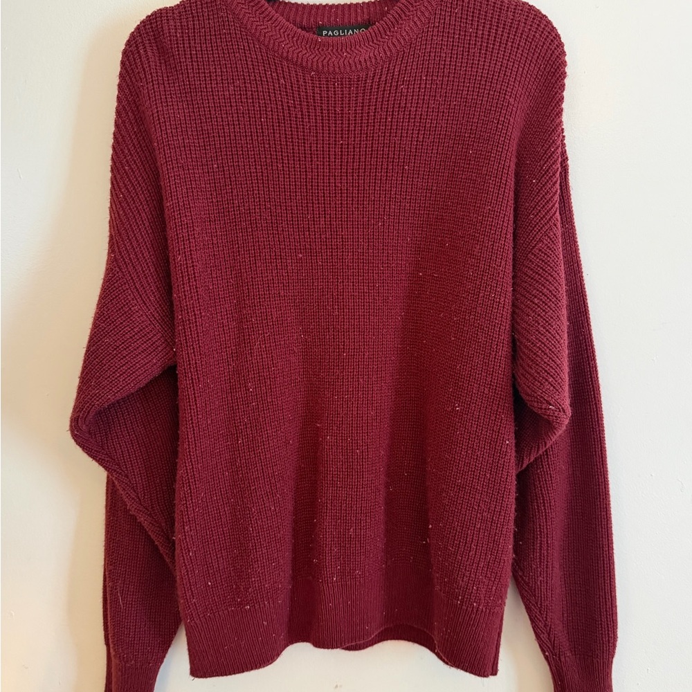 Elegant Women's Burgundy Knit Sweater